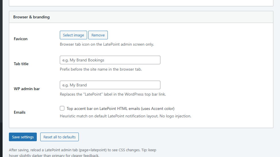 Add a favicon, page decription and wordpress admin bar.