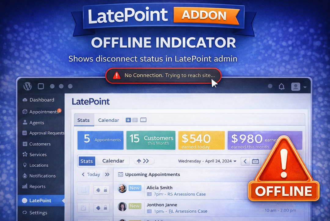 Latepoint - Offline Status Indicator