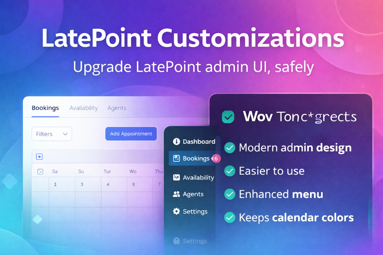Latepoint - Whitelabel - Full theme changer
