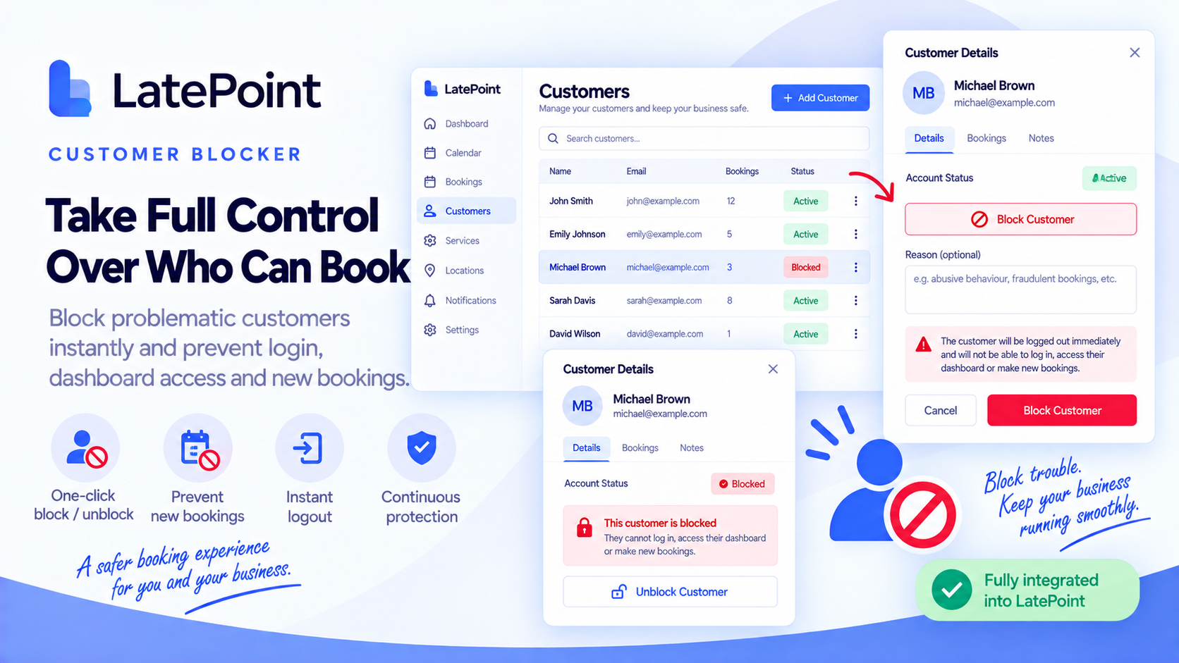 LatePoint - Customer Blocker