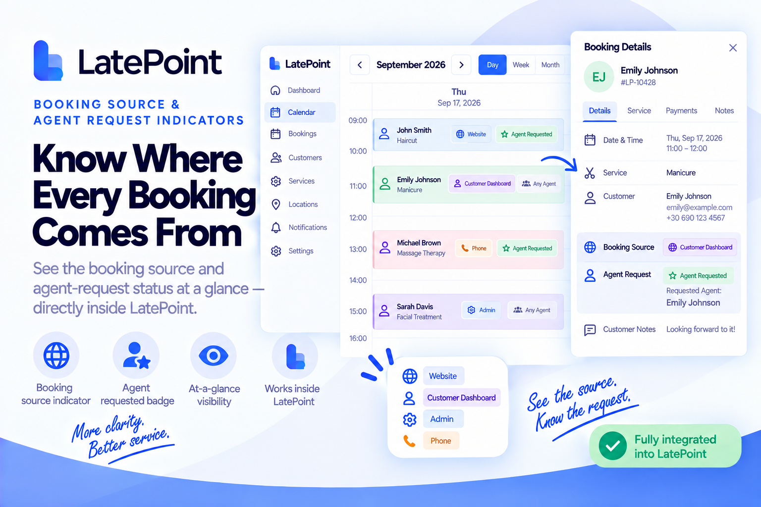 LatePoint – Booking Source & Agent Request Indicators
