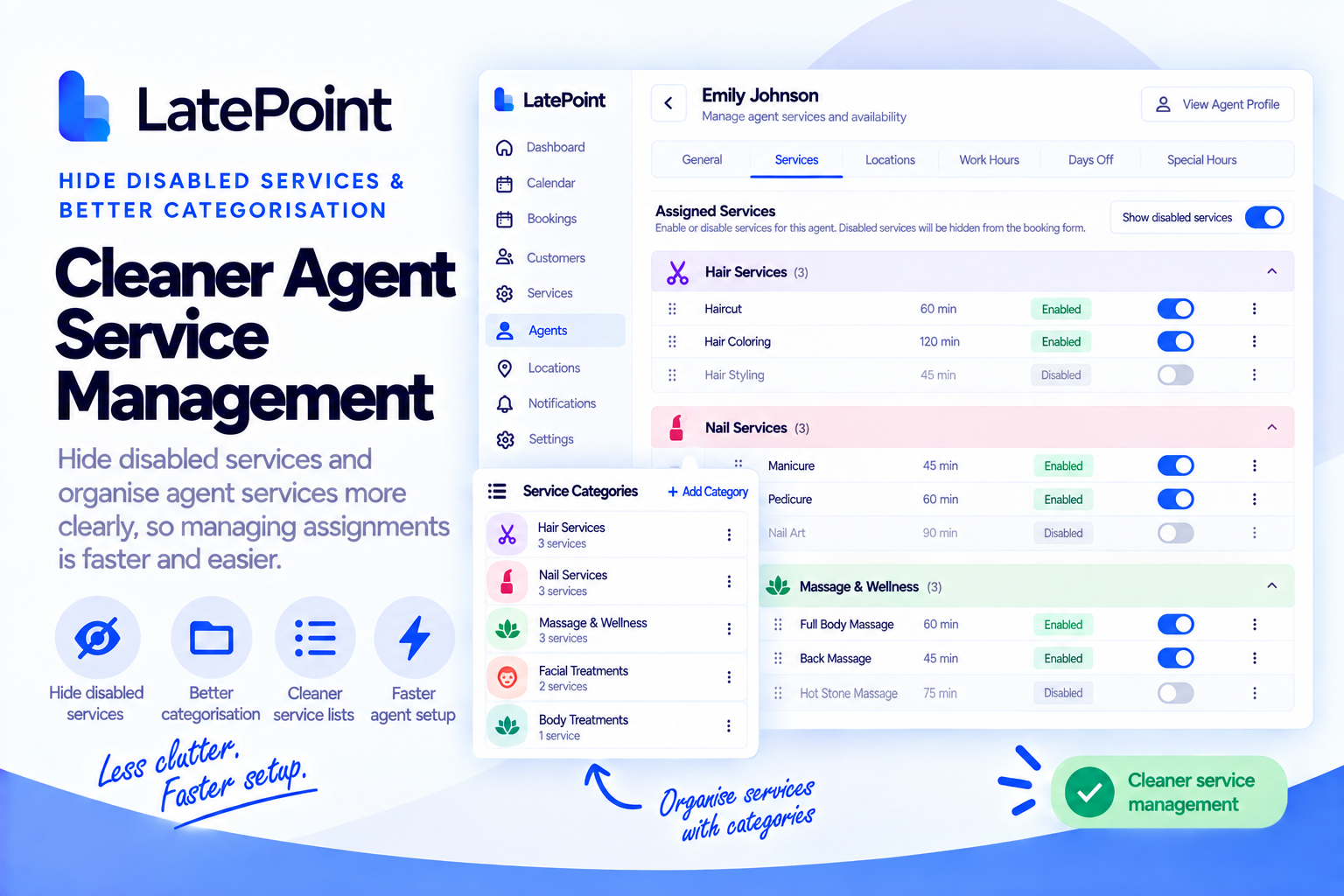 LatePoint - Hide Disabled Services In Agents