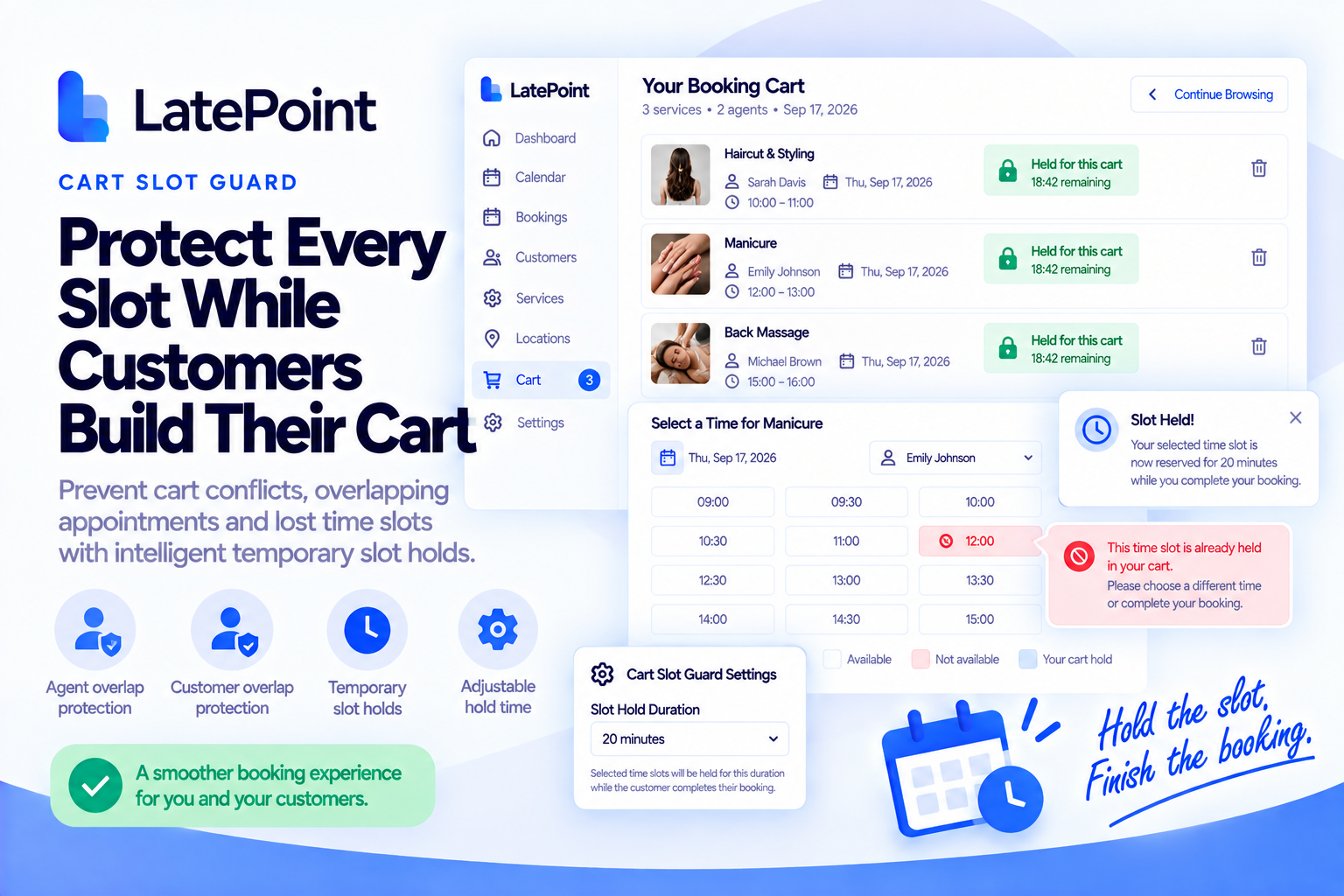 LatePoint - Cart Slot Guard, Prevent Double Bookings